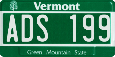 VT license plate ADS199