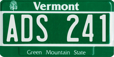 VT license plate ADS241