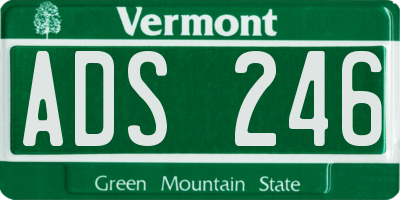 VT license plate ADS246