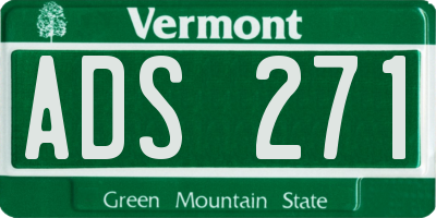VT license plate ADS271
