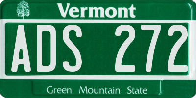 VT license plate ADS272