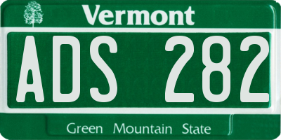 VT license plate ADS282