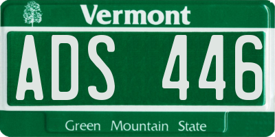 VT license plate ADS446