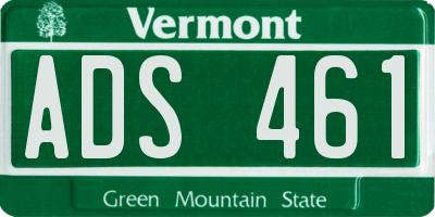 VT license plate ADS461