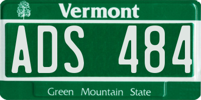 VT license plate ADS484