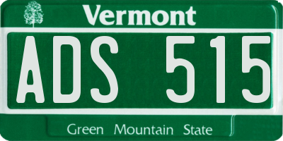 VT license plate ADS515