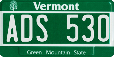 VT license plate ADS530