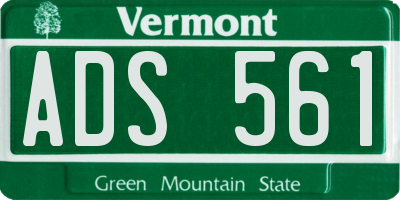 VT license plate ADS561