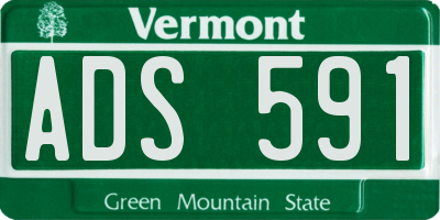 VT license plate ADS591