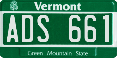 VT license plate ADS661