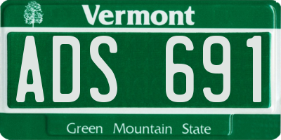 VT license plate ADS691