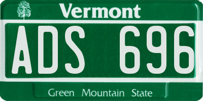 VT license plate ADS696