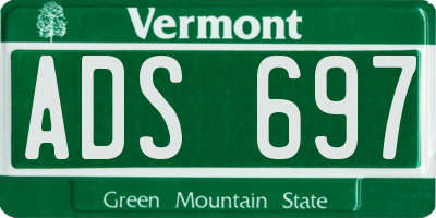 VT license plate ADS697
