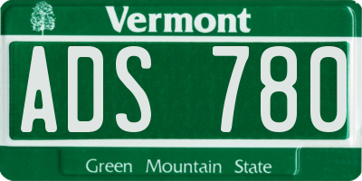 VT license plate ADS780
