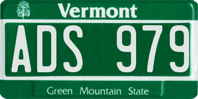 VT license plate ADS979