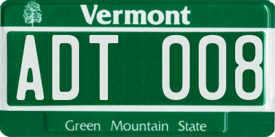 VT license plate ADT008