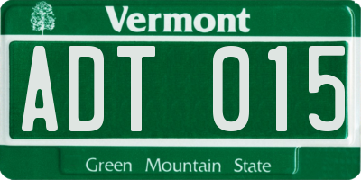 VT license plate ADT015