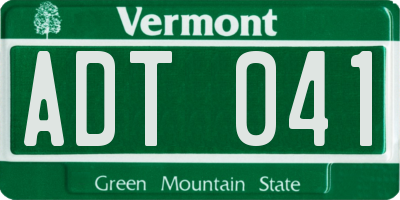 VT license plate ADT041