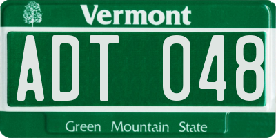 VT license plate ADT048