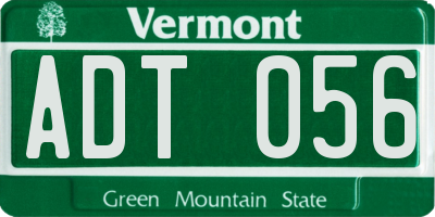 VT license plate ADT056