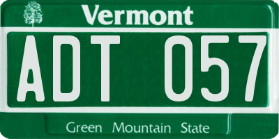 VT license plate ADT057