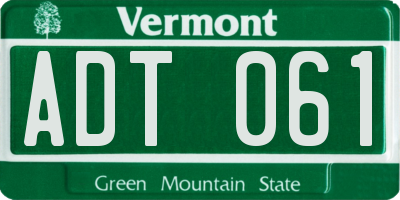 VT license plate ADT061