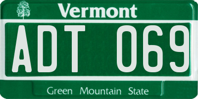 VT license plate ADT069
