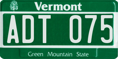 VT license plate ADT075