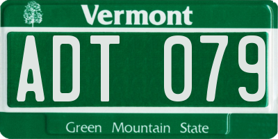 VT license plate ADT079