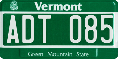 VT license plate ADT085