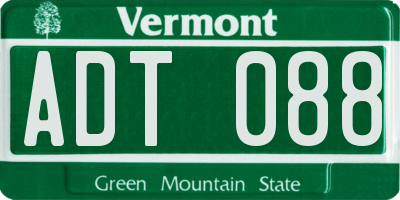 VT license plate ADT088