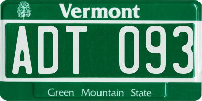 VT license plate ADT093