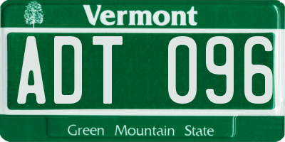 VT license plate ADT096
