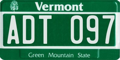 VT license plate ADT097