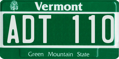 VT license plate ADT110