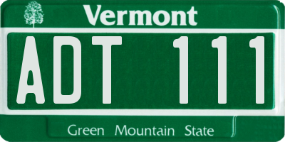 VT license plate ADT111