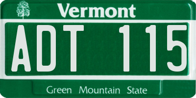 VT license plate ADT115