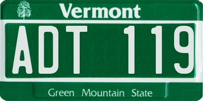 VT license plate ADT119