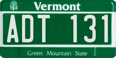 VT license plate ADT131