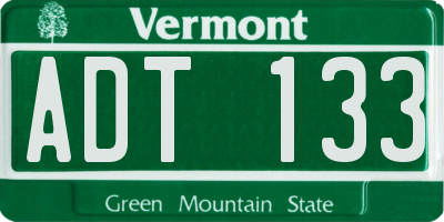 VT license plate ADT133
