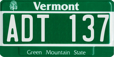 VT license plate ADT137