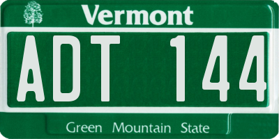 VT license plate ADT144