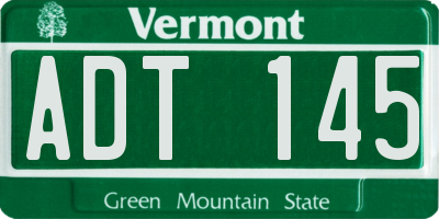 VT license plate ADT145