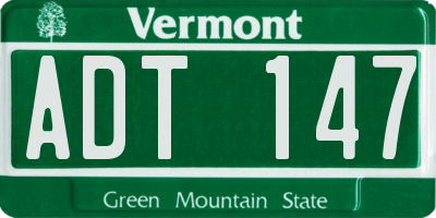 VT license plate ADT147