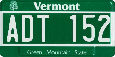 VT license plate ADT152
