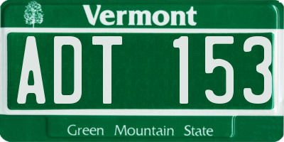 VT license plate ADT153