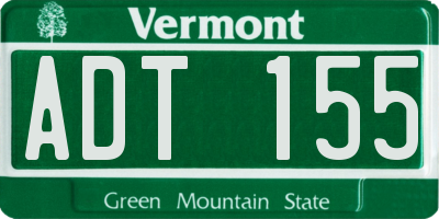 VT license plate ADT155