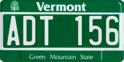 VT license plate ADT156