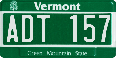VT license plate ADT157