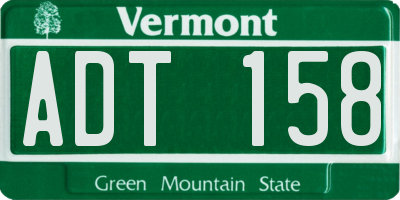 VT license plate ADT158